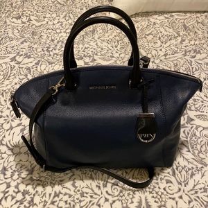 NWT Michael Kors Riley Navy Satchel Handbag